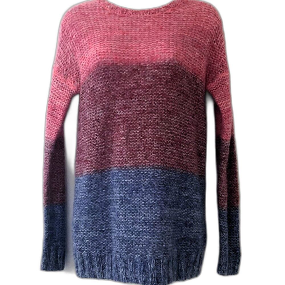 Y2K Forever 21 Colorblock Horizon Marled Knit Sweater Medium Retro